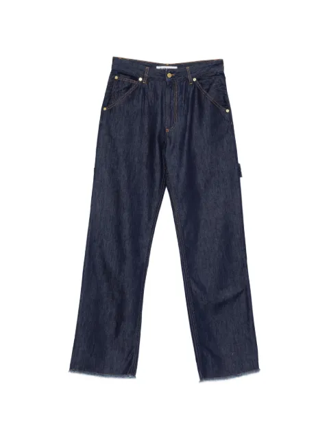 DARKPARK Calça jeans carpenter com barra desfiada