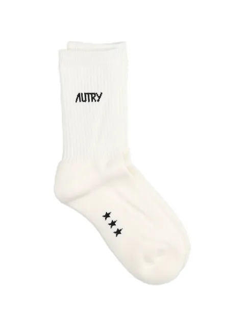 Autry logo ribbed socks