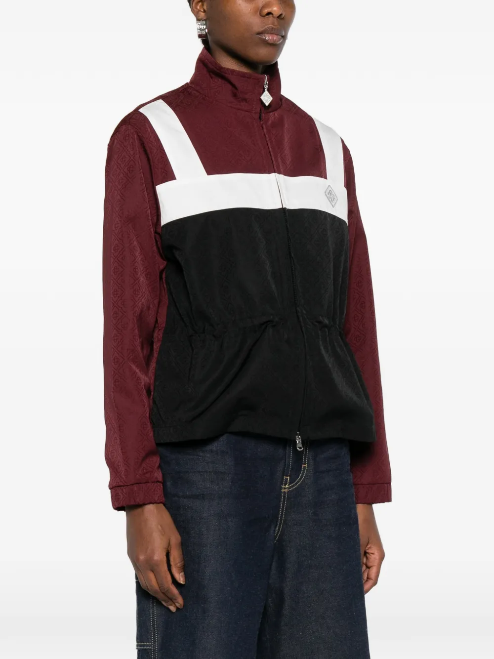  Casablanca Monogram Zip Jacket - Red 