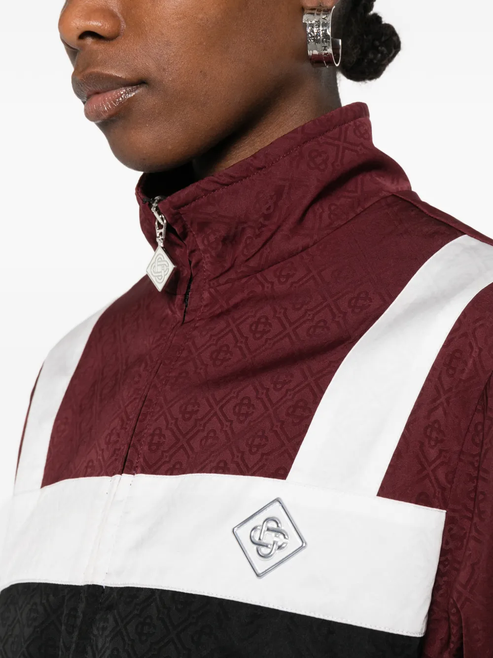Casablanca Jack met monogram en rits Rood