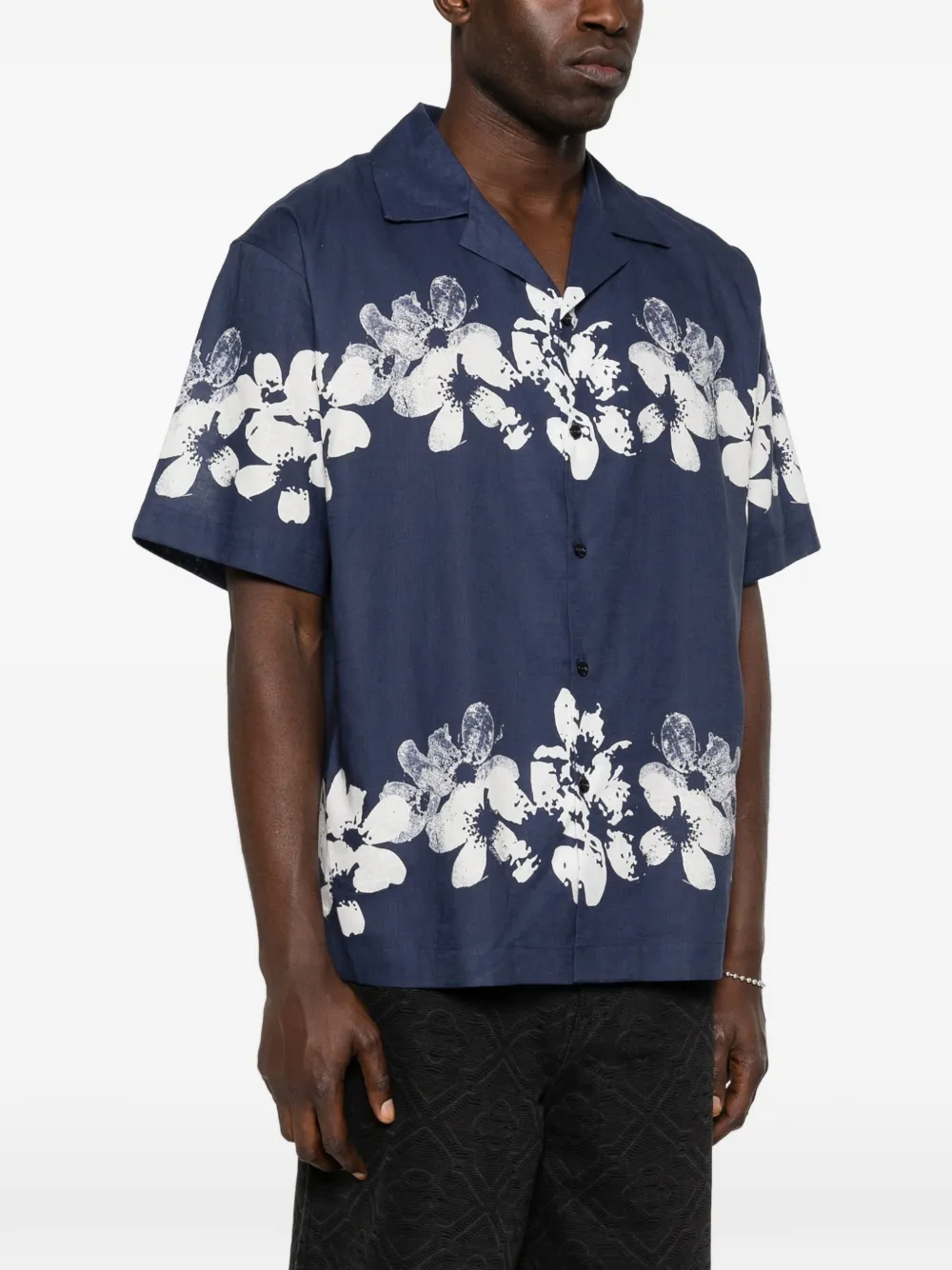  Iceberg Floral-pattern Shirt - Blue 