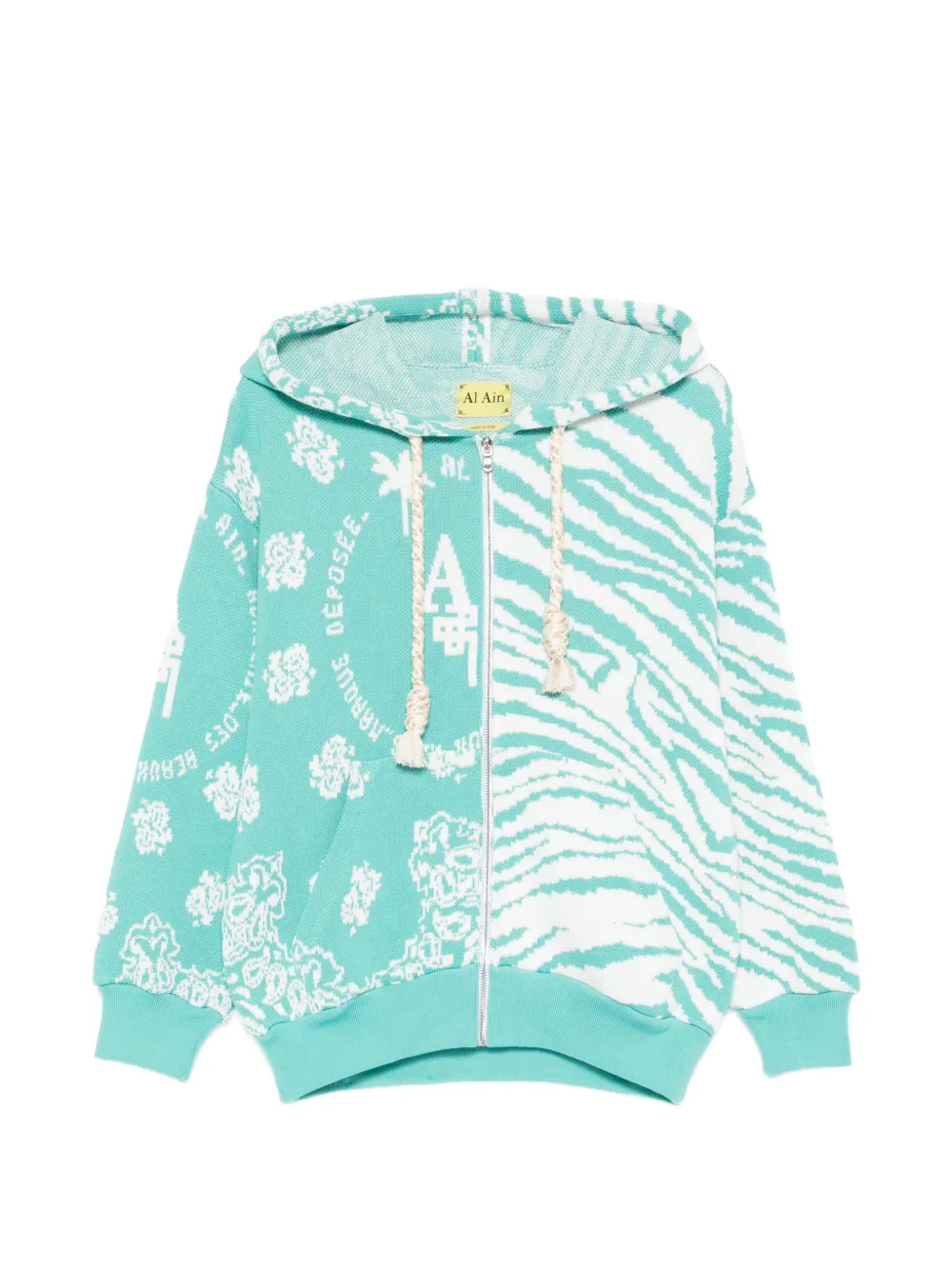 AL AIN animalier floral cardigan - Blu
