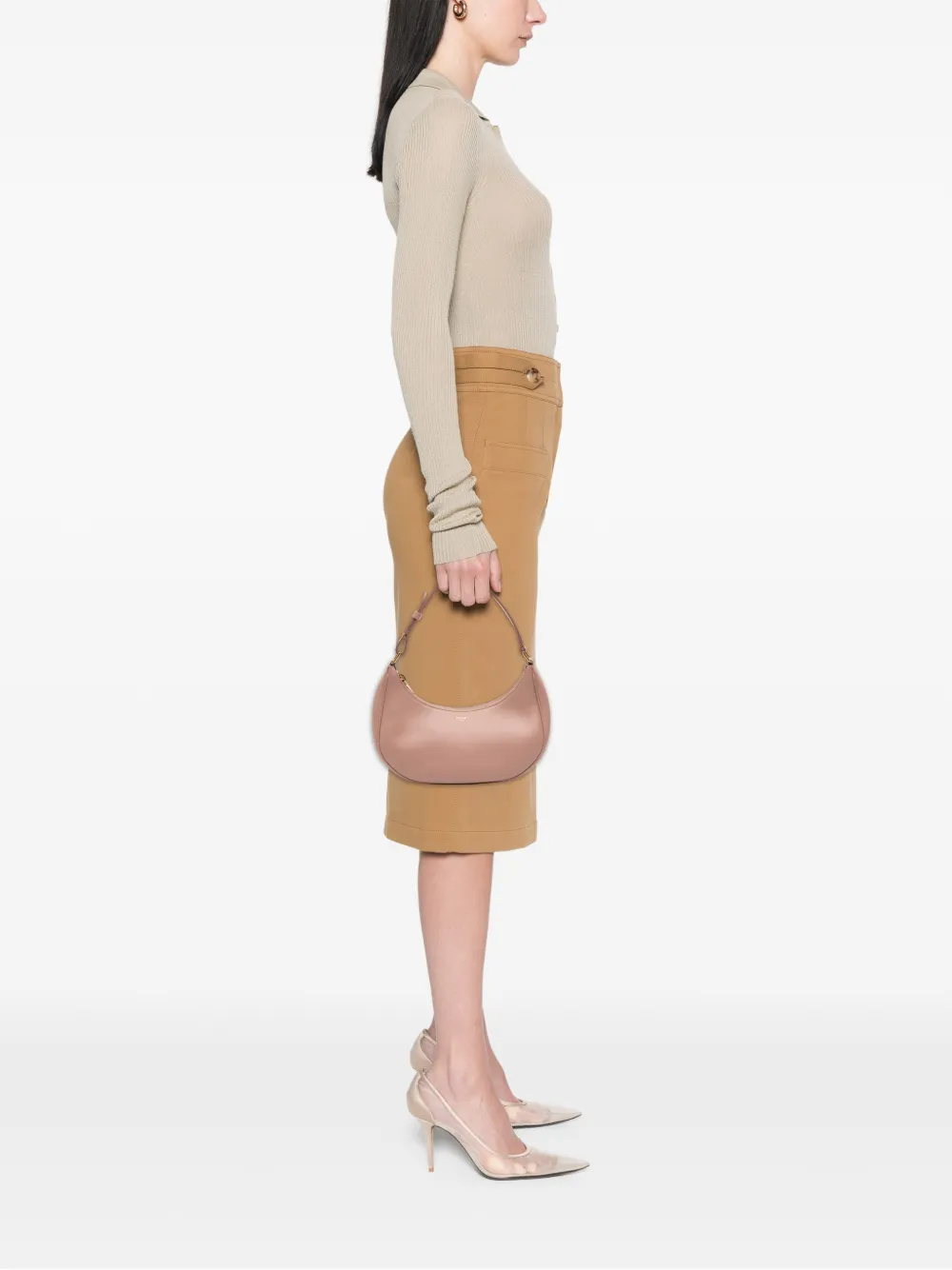 Celine Pre-owned 2021 Medium Smooth Calfskin Ava Shoulder Bag in Pink, view 2