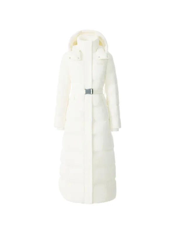 Mackage Hooded Belted Coat in Neutrals