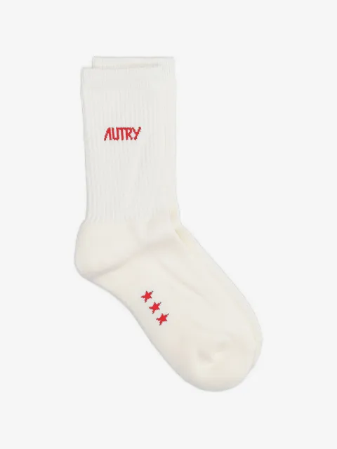 Autry logo ribbed socks