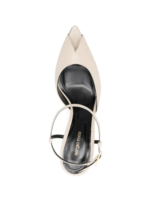 Sergio Rossi Beak peep-toe Sandals | Neutrals | FARFETCH CA