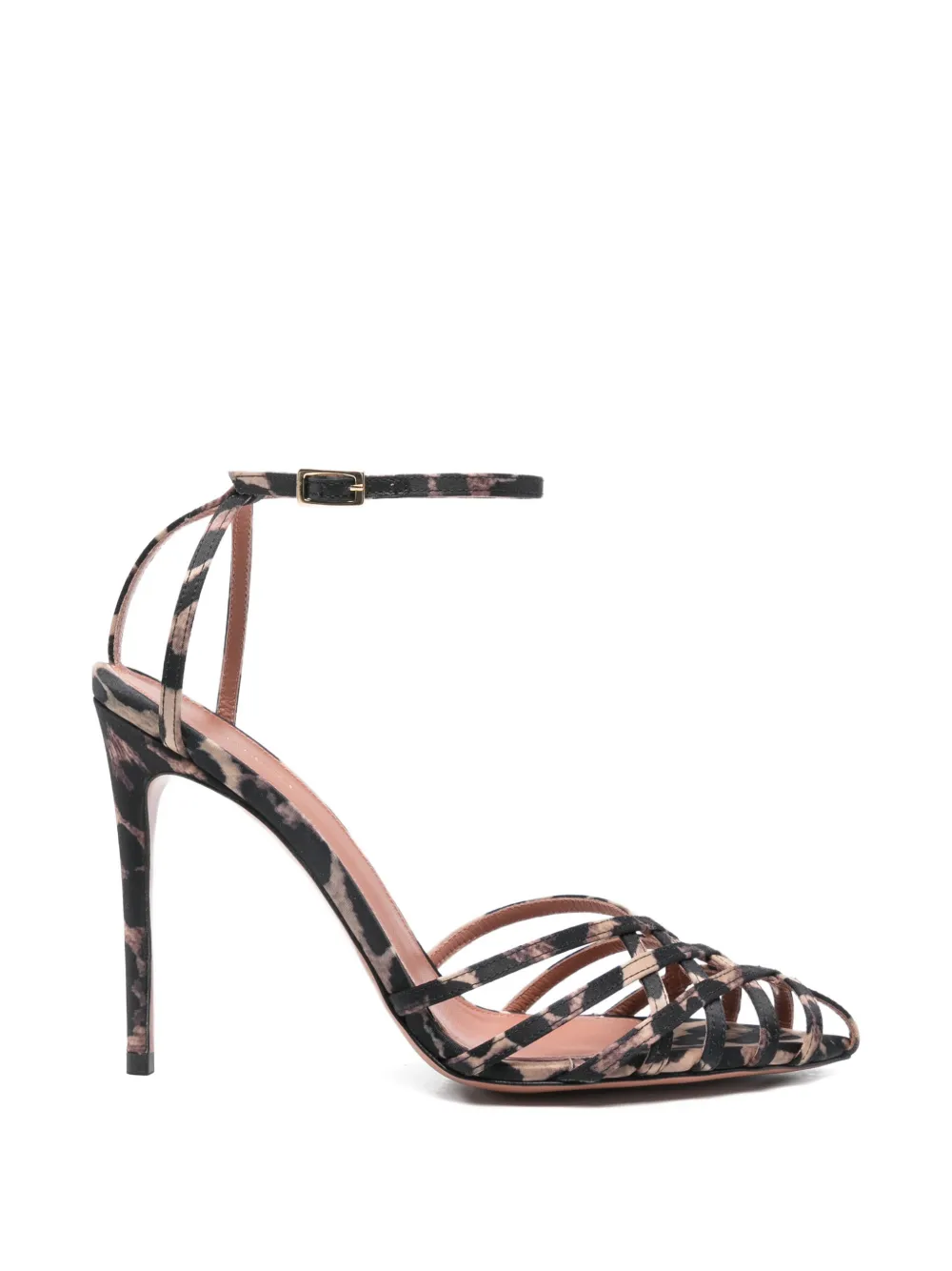Castagna Miami pumps met dierenprint en hak Beige