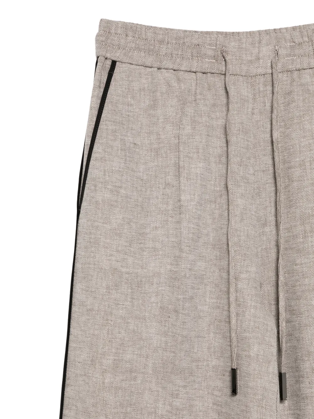  Iceberg Drawstring Piped Trousers - Grey 
