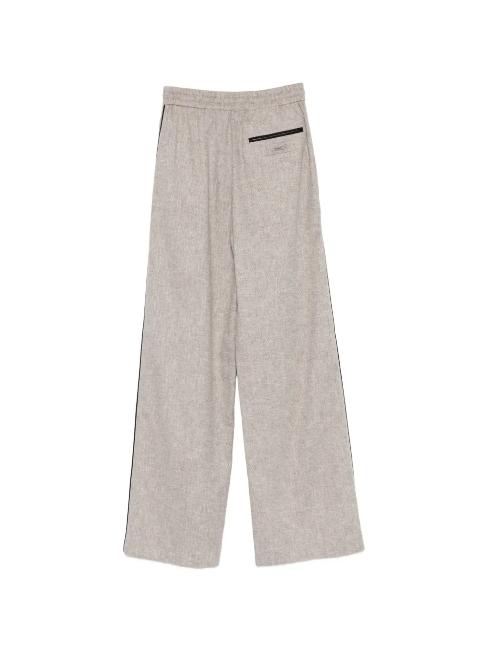  Iceberg Drawstring Piped Trousers - Grey 