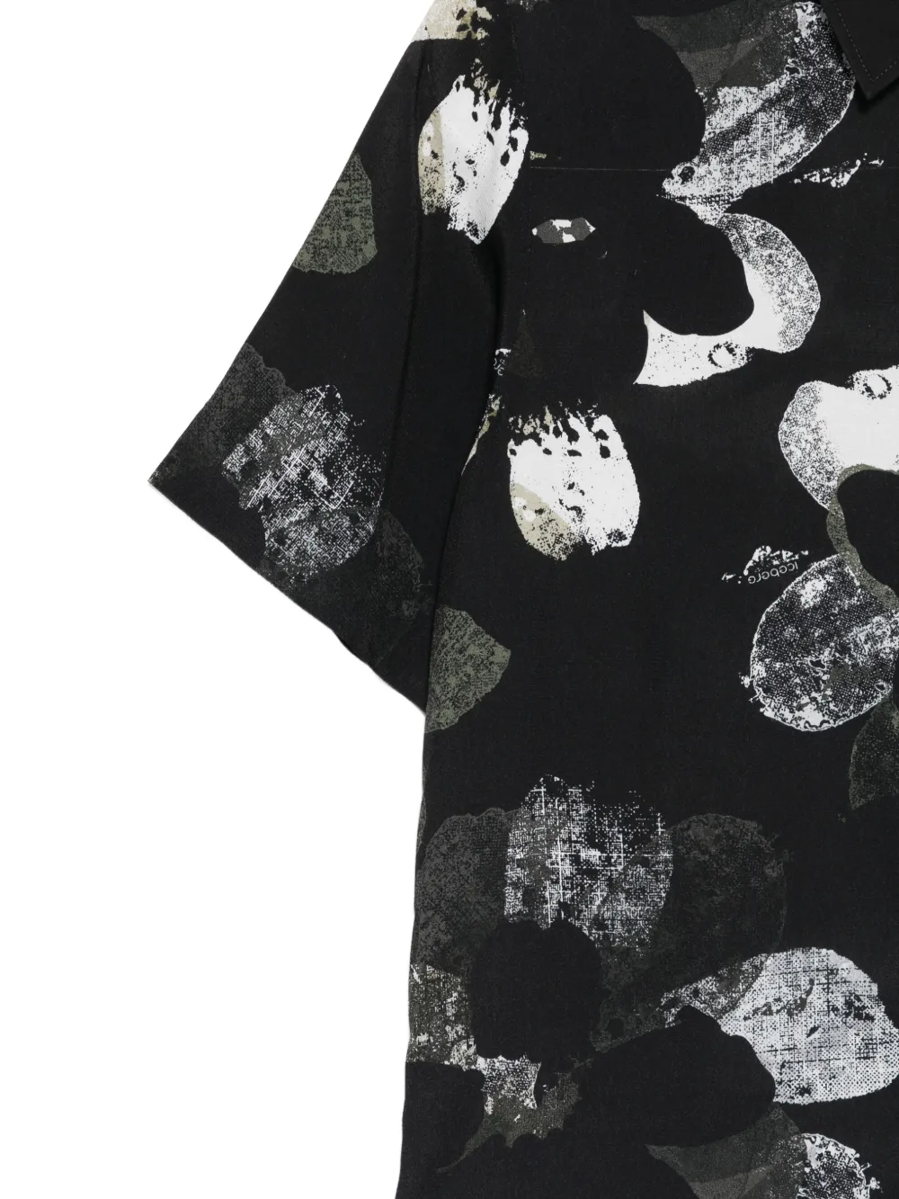  Iceberg Floral Pocket Shirt - Black 