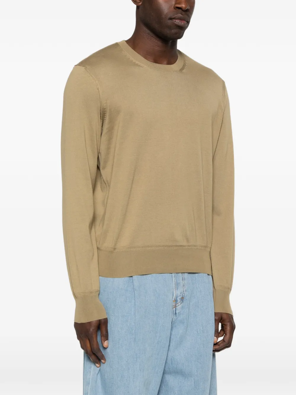  Tom Ford Crewneck Knitted Sweater - Neutrals 