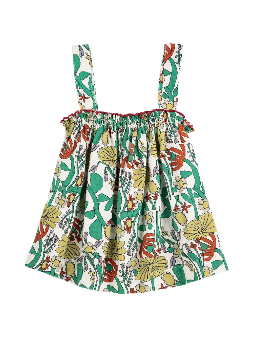 Bobo Choses Color Herbalist ruffled top - Toni neutri