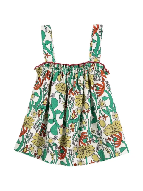 Bobo Choses Color Herbalist ruffled top