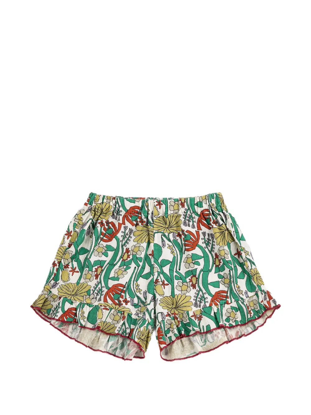 Bobo Choses Color Herbalist ruffled shorts - Bianco