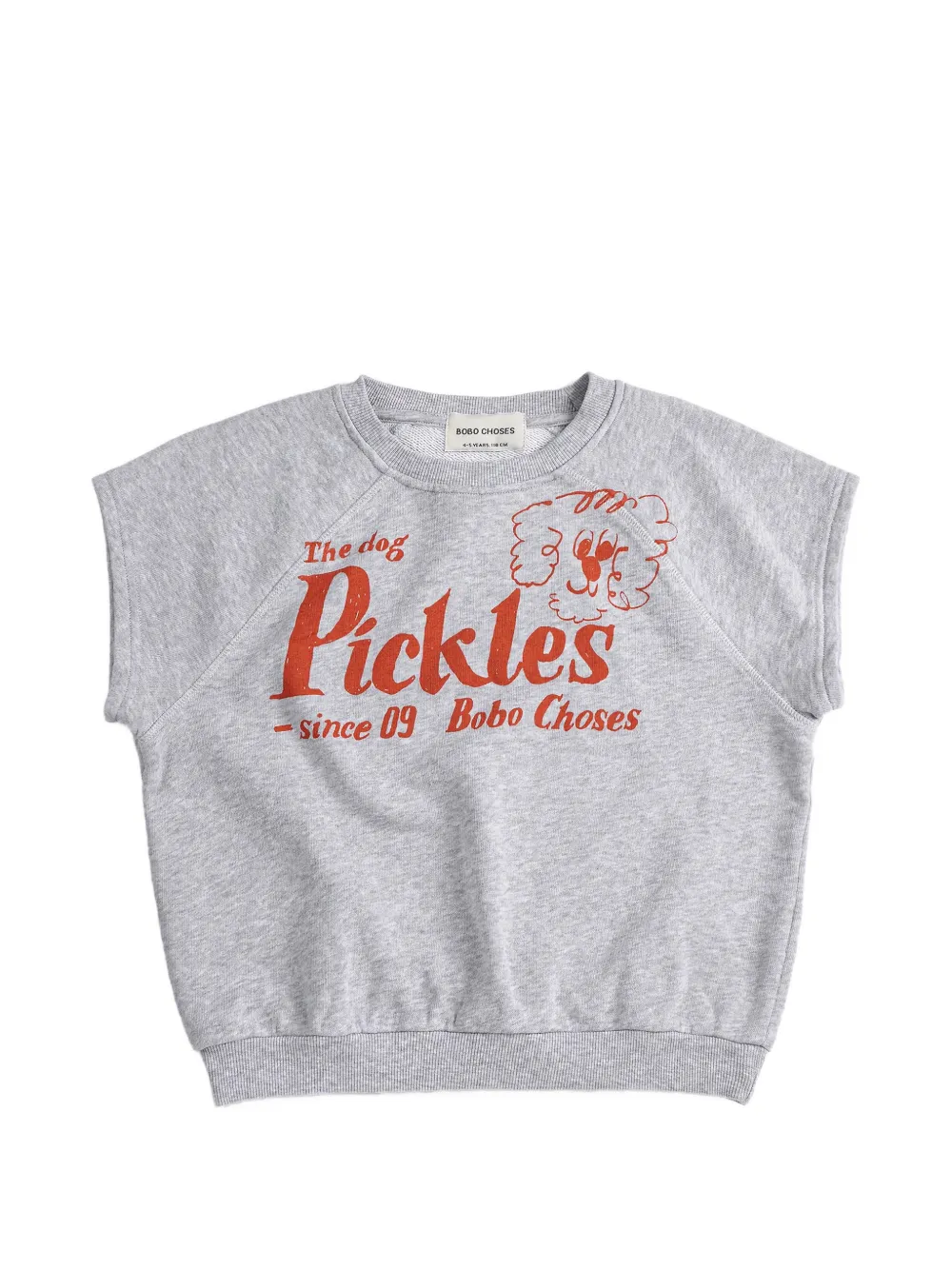Bobo Choses Canotta Pickles The Dog a coste - Grigio