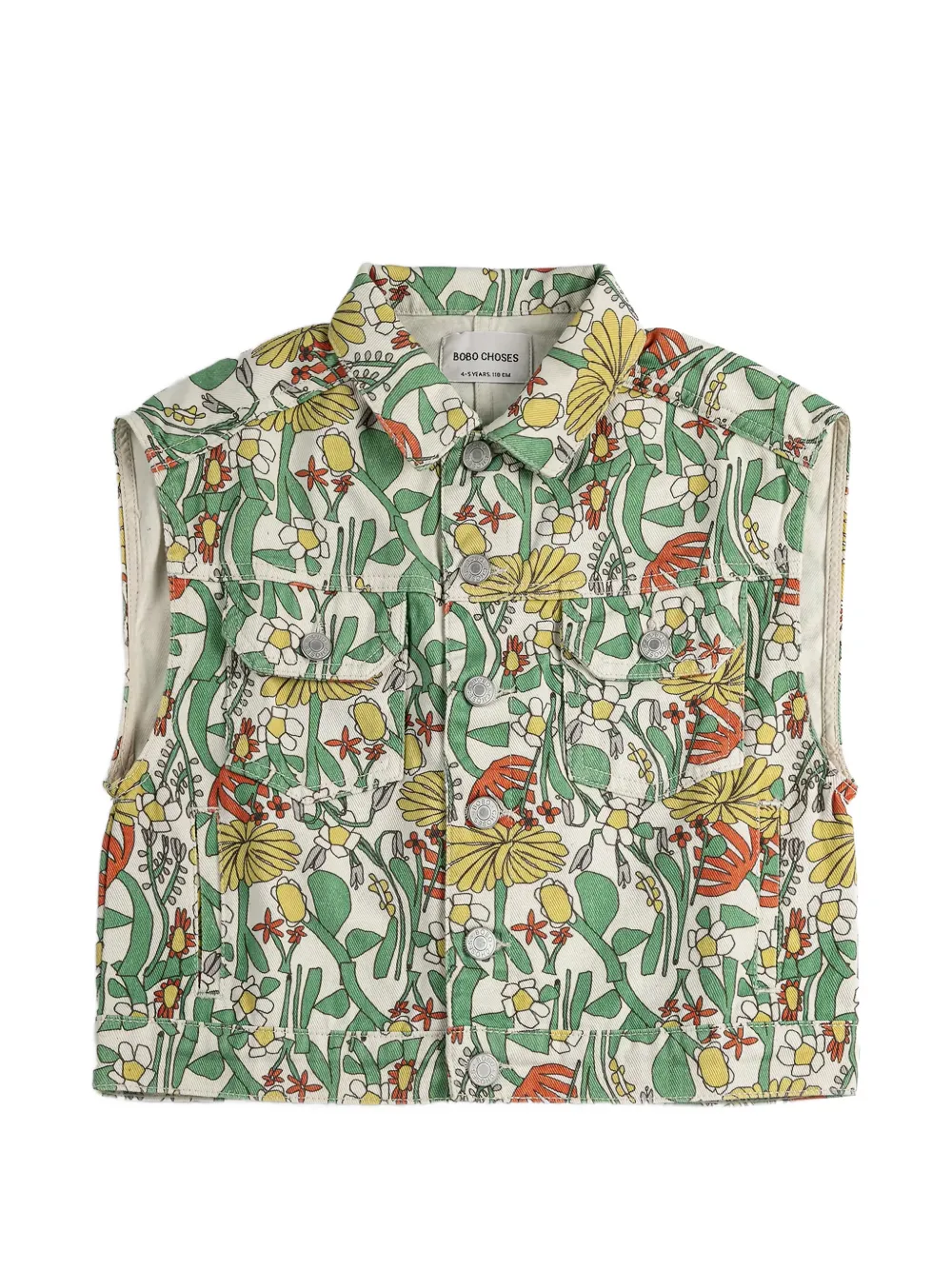 Bobo Choses Color Herbalist floral gilet - Neutrals