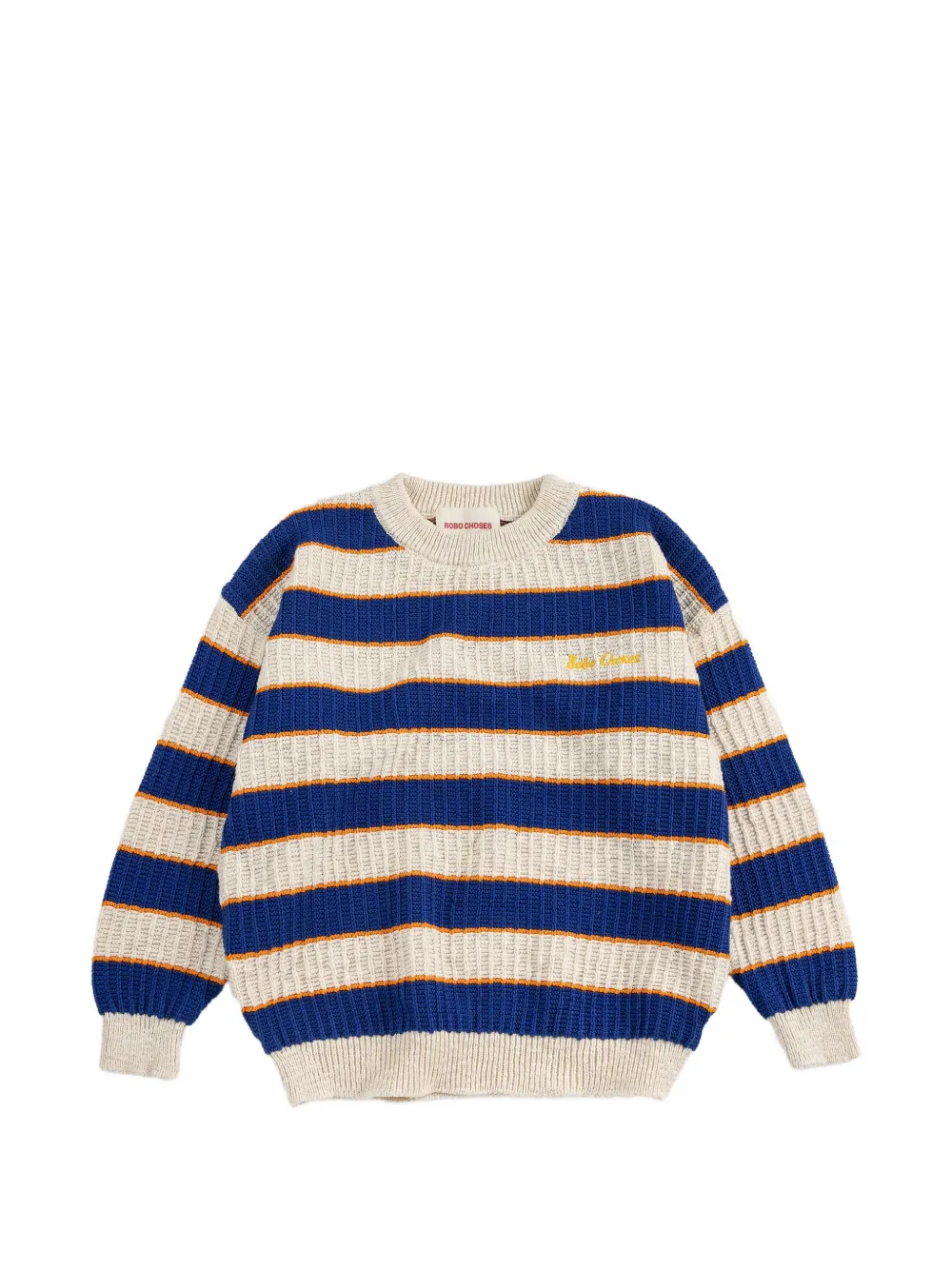 Bobo Choses striped embroidery sweater - Blu