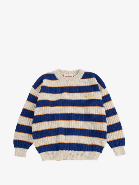 Bobo Choses striped embroidery sweater