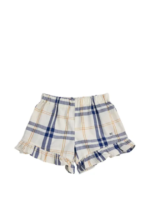 Bobo Choses tartan ruffled shorts