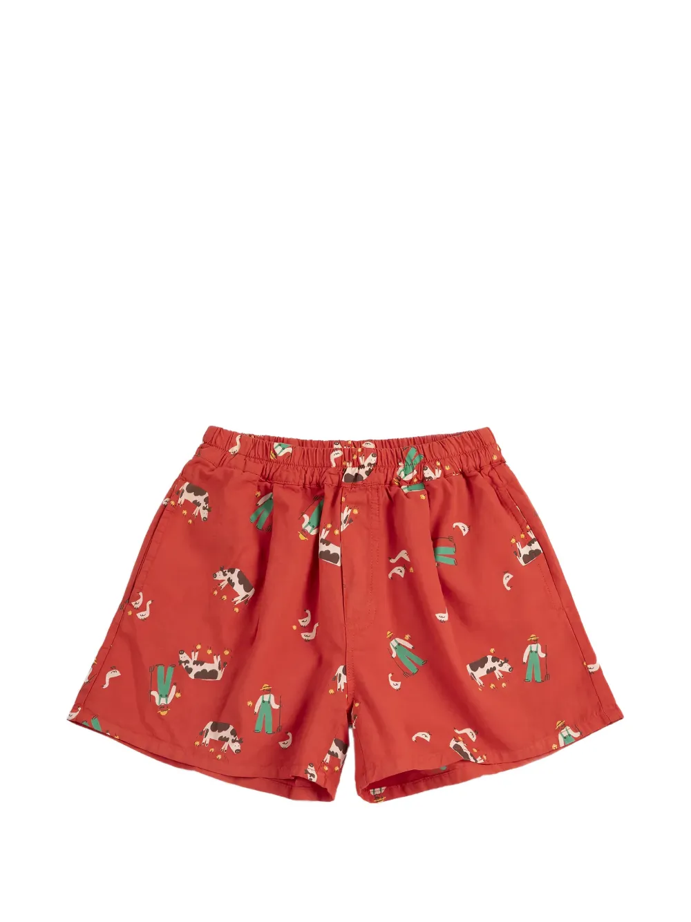 Bobo Choses farm adventure elasticated shorts - Rosso