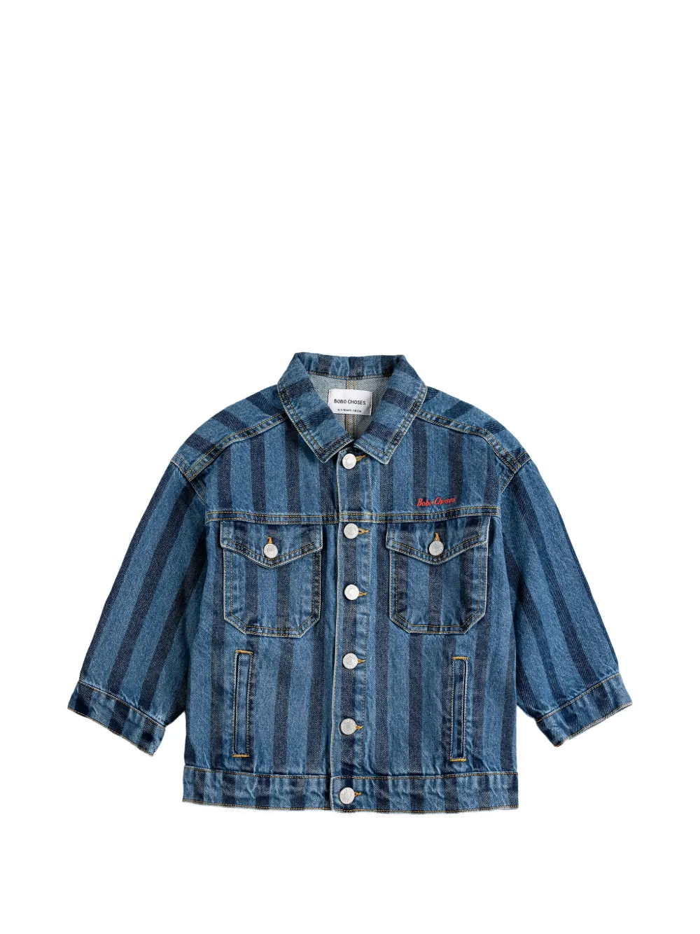 Bobo Choses striped denim jacket - Blu