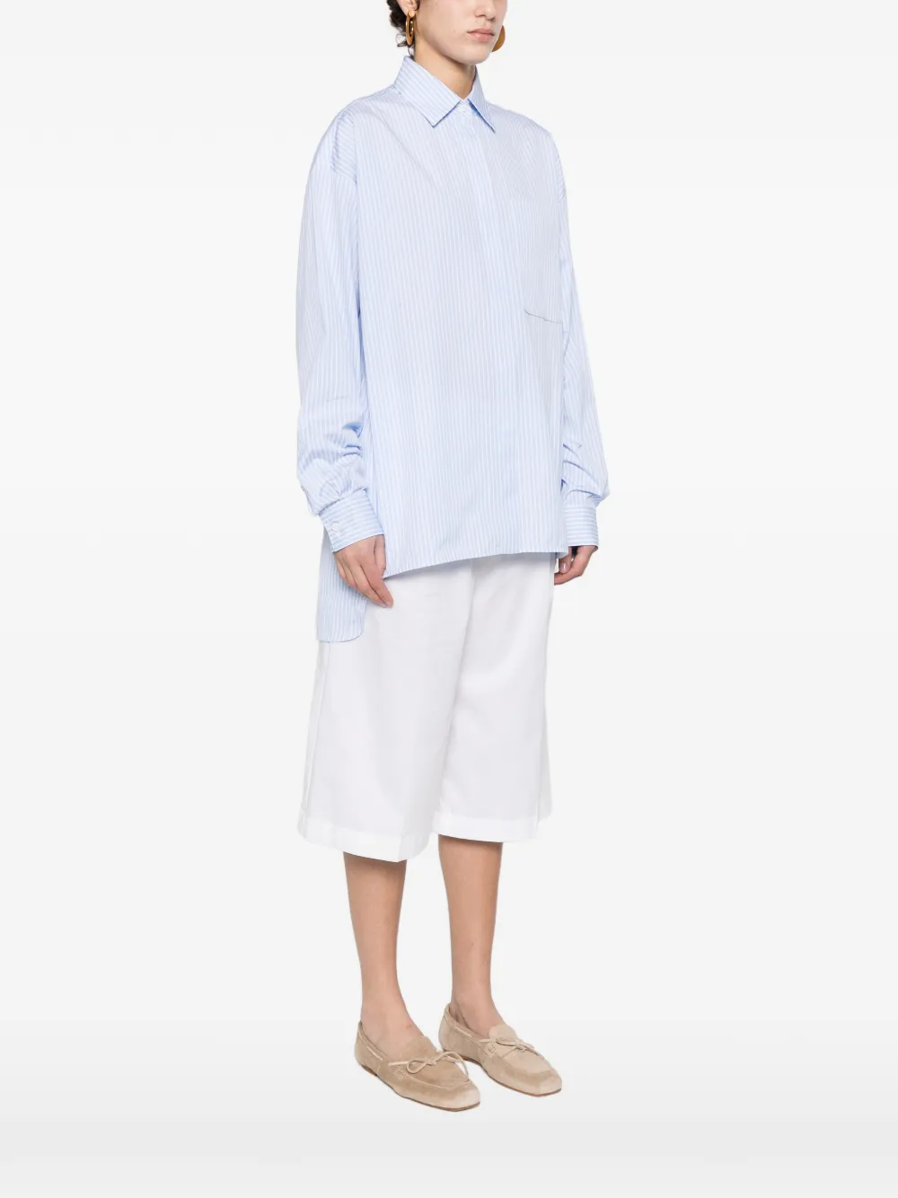  Cuantico Striped Pocket Shirt - Blue 
