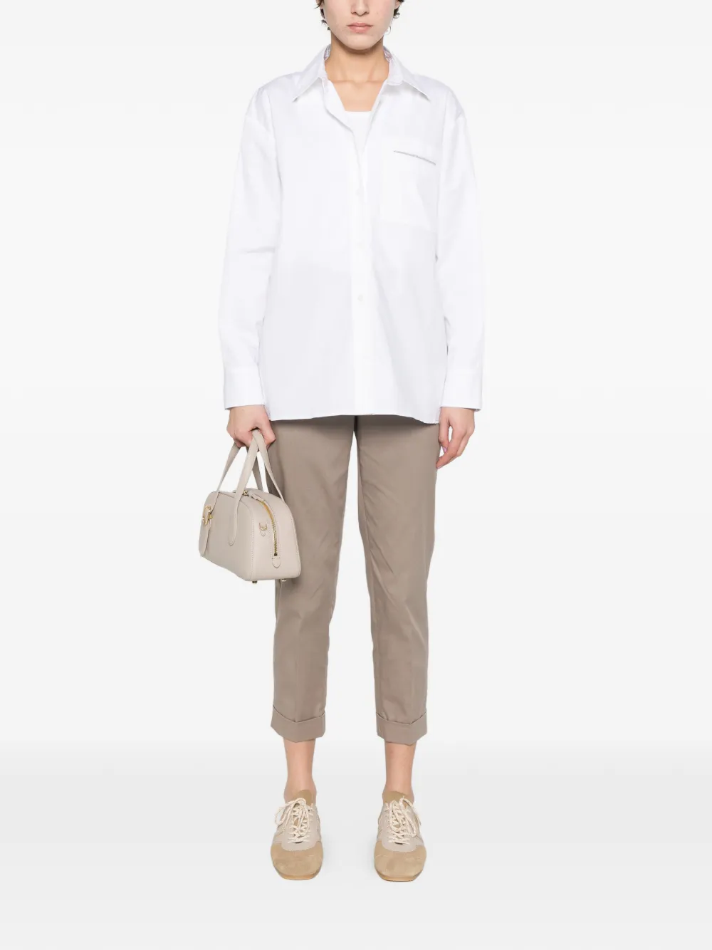 Peserico Blouse met zak Wit