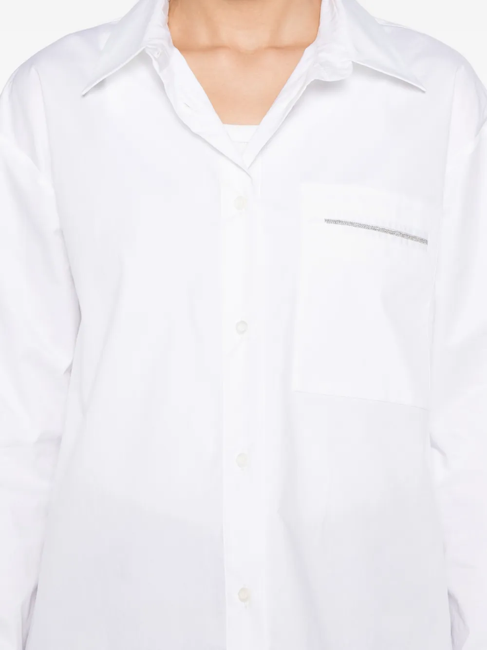 Peserico Blouse met zak Wit