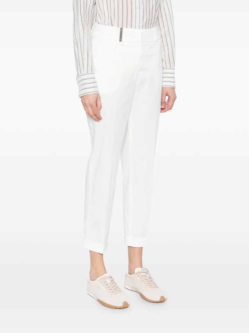  Peserico White Tailored Trousers 
