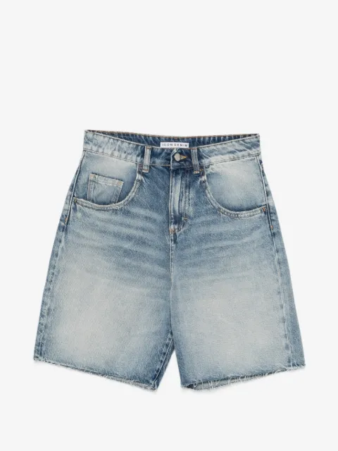 ICON DENIM frayed denim shorts
