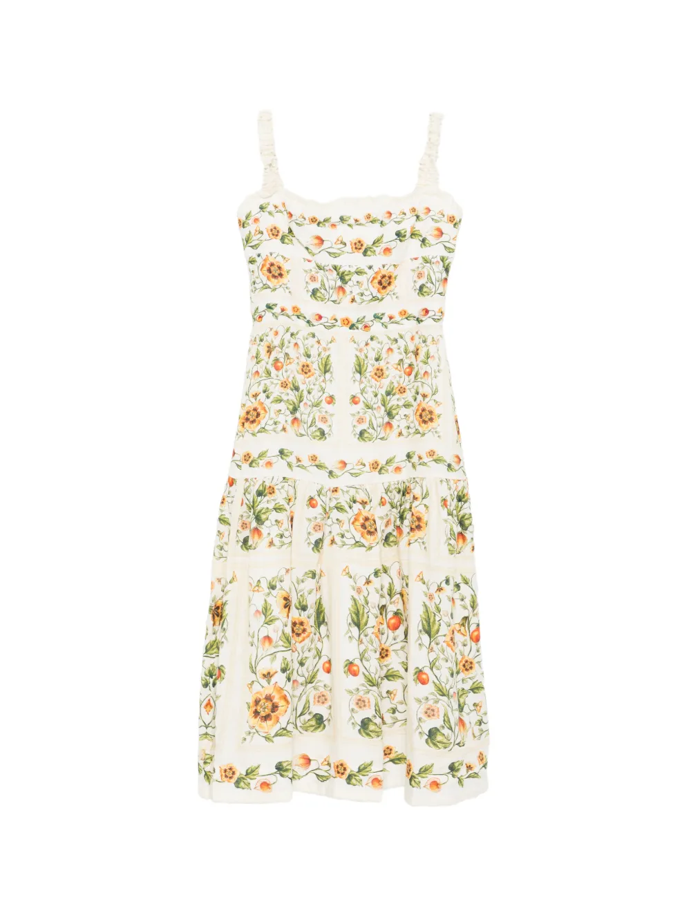 Agua By Agua Bendita Nispero Uchuva ruffled midi dress - Toni neutri