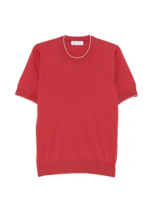 Brunello Cucinelli フェイクレイヤード Tシャツ | レッド | FARFETCH JP