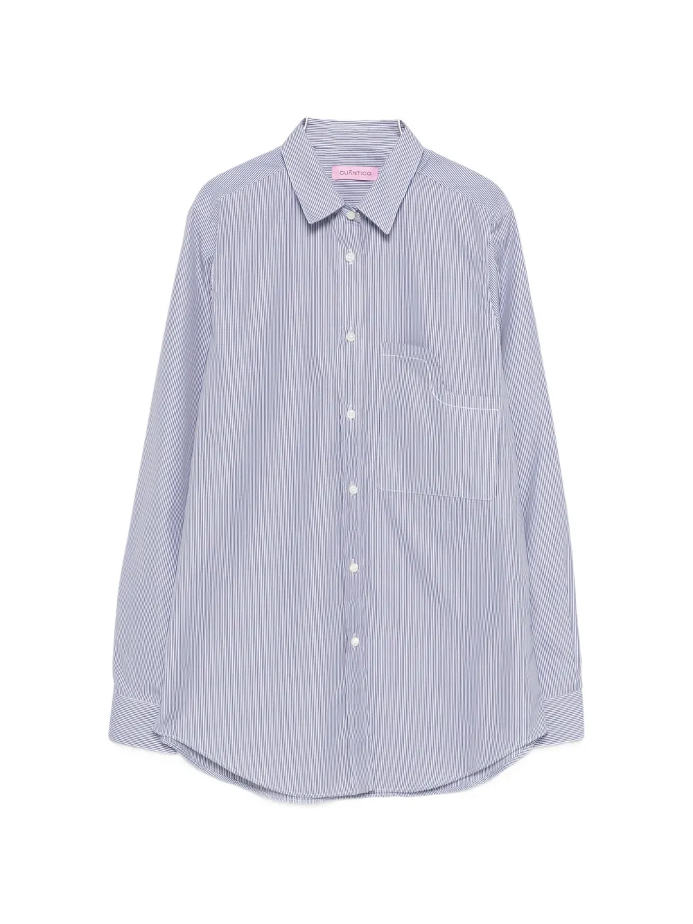 CUANTICO Piera pocket striped shirt - Blu