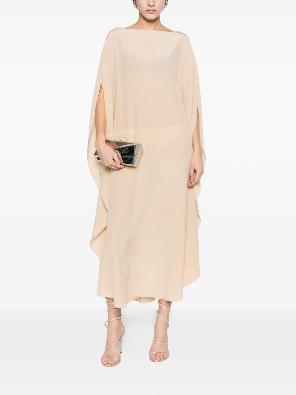 Gianluca Capannolo Iris asymmetrische jurk Beige