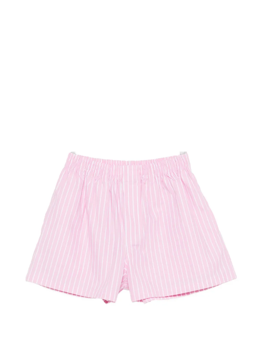 Balenciaga Striped Shorts In Pink
