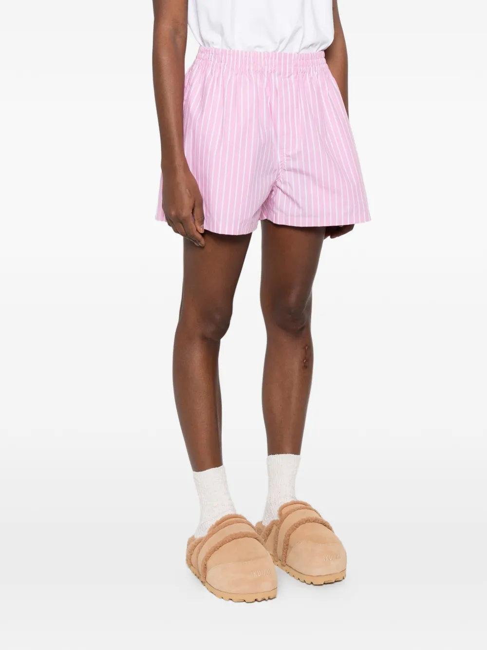  Balenciaga Striped Shorts - Pink 