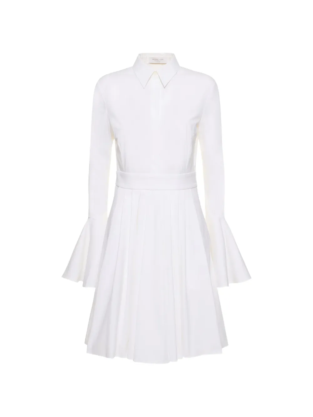 Michael Kors bell-sleeve shirt dress - Bianco
