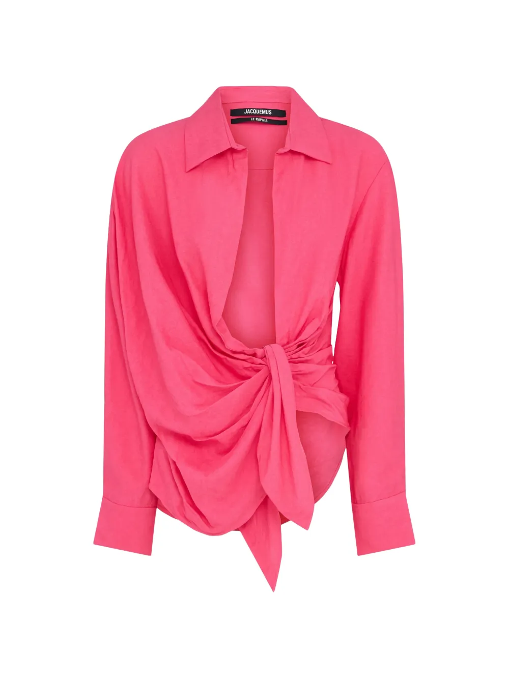 Jacquemus Bahia Knot-detail Shirt In Pink