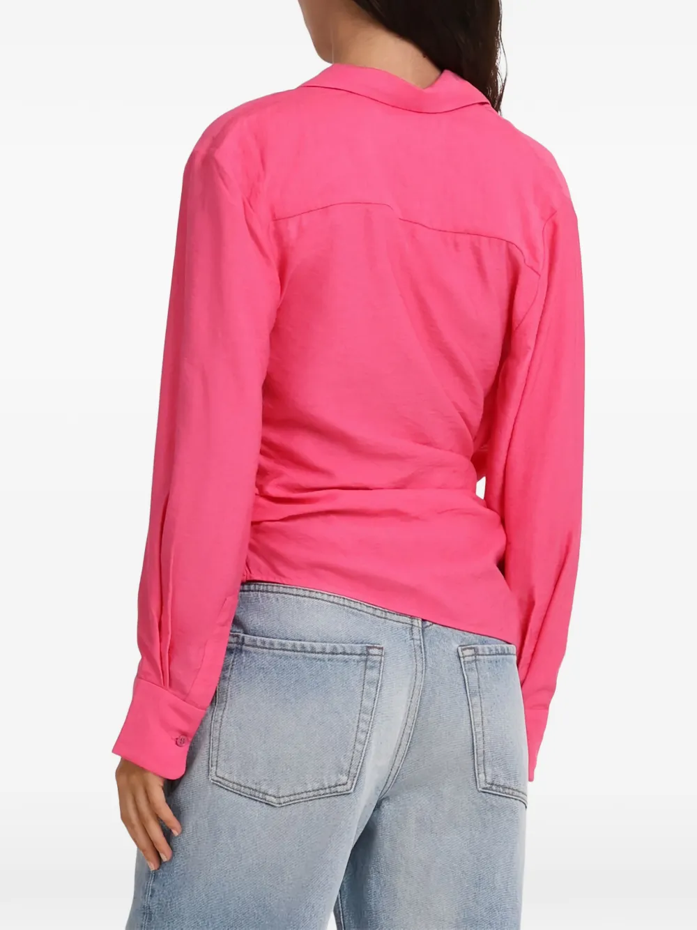  Jacquemus Bahia Knot-detail Shirt - Pink 