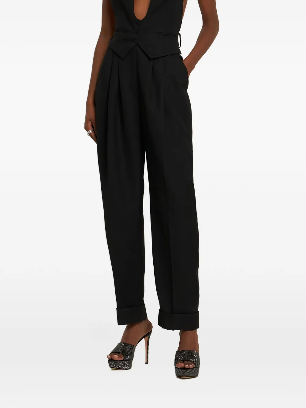 Gianvito Rossi Betty sandalen verfraaid met stras Zwart