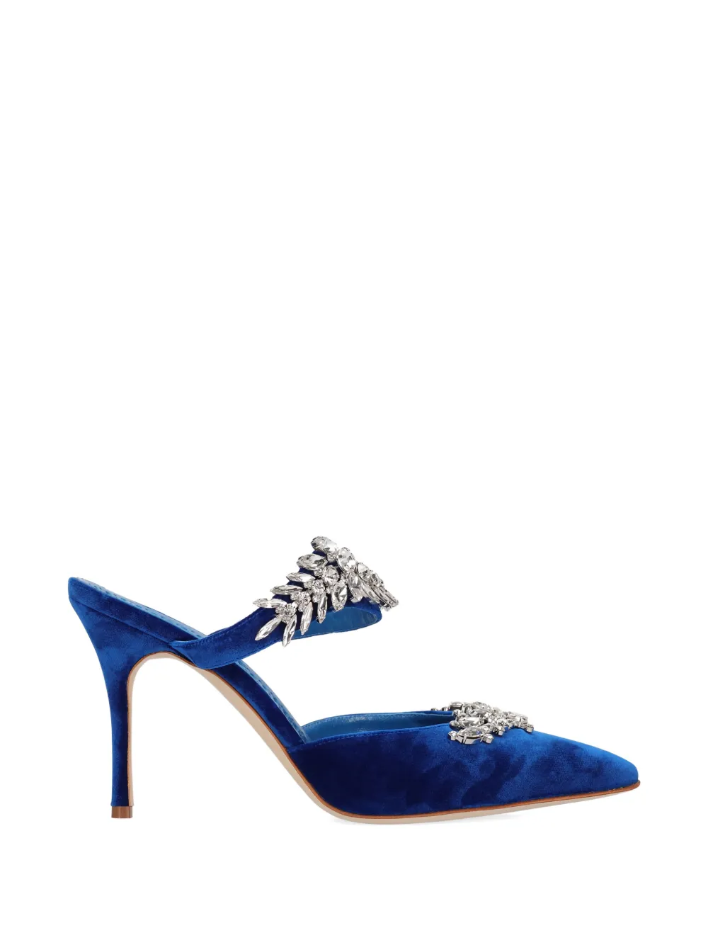 Manolo Blahnik Lurum pointed mules Blauw