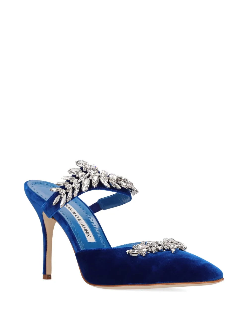 Manolo Blahnik Lurum pointed mules Blauw