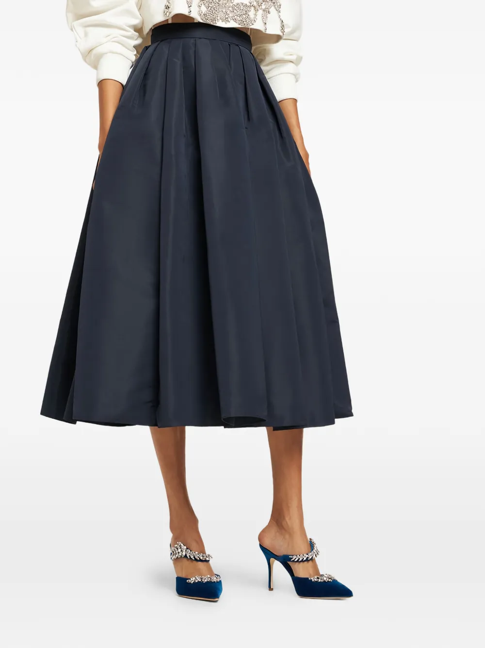 Manolo Blahnik Lurum pointed mules Blauw