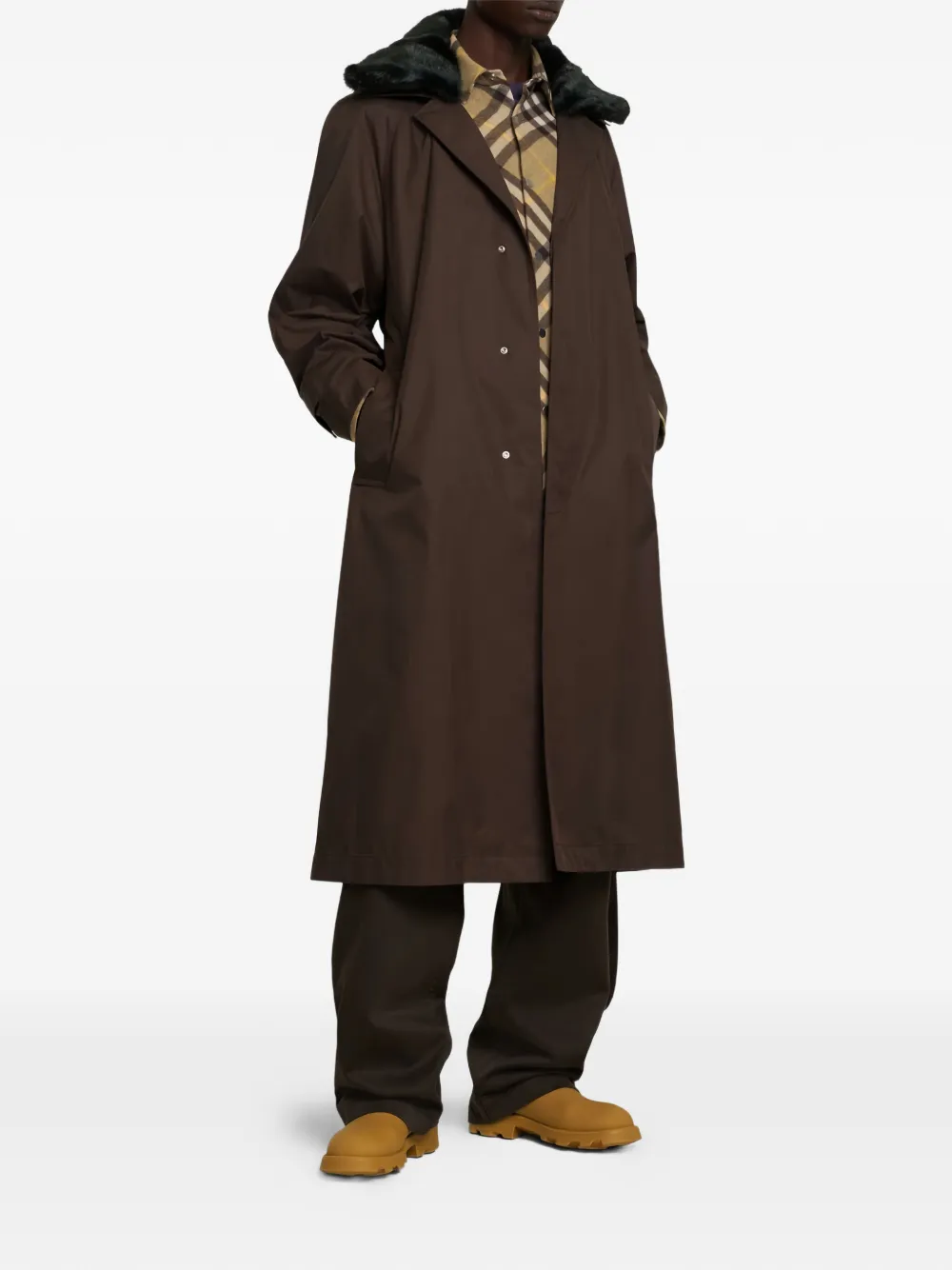 Burberry Lambeth katoenen jas Bruin