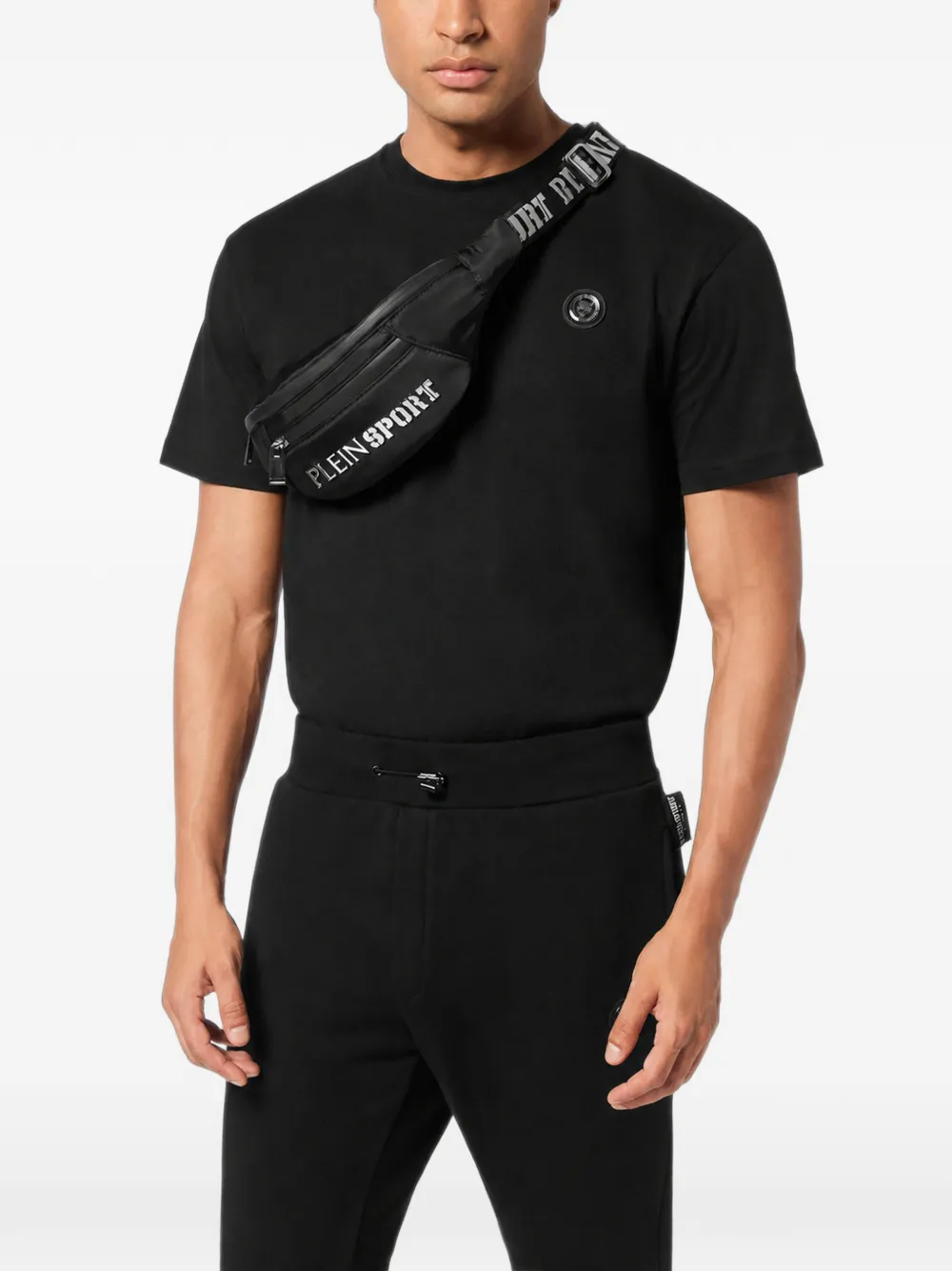 Plein Sport logo-print belt bag Zwart