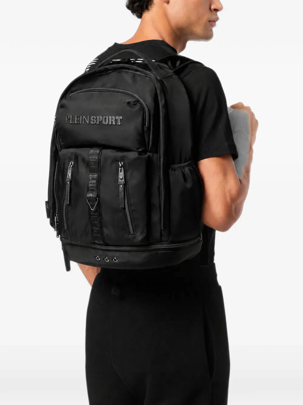 Plein Sport Rugzak met logo Zwart
