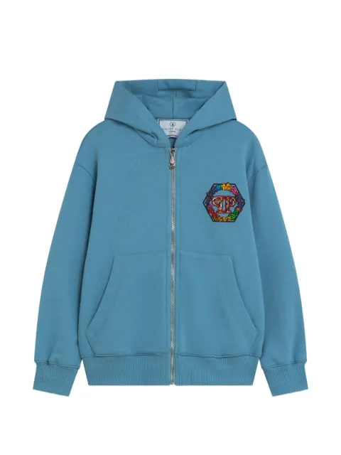 Philipp Plein Junior hoodie con cierre