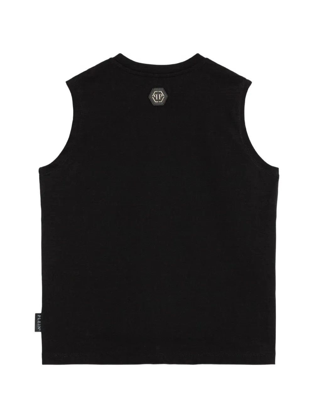 Philipp Plein Junior Tanktop met logoplakkaat Zwart