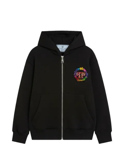 Philipp Plein Junior Felpa con cappuccio e zip