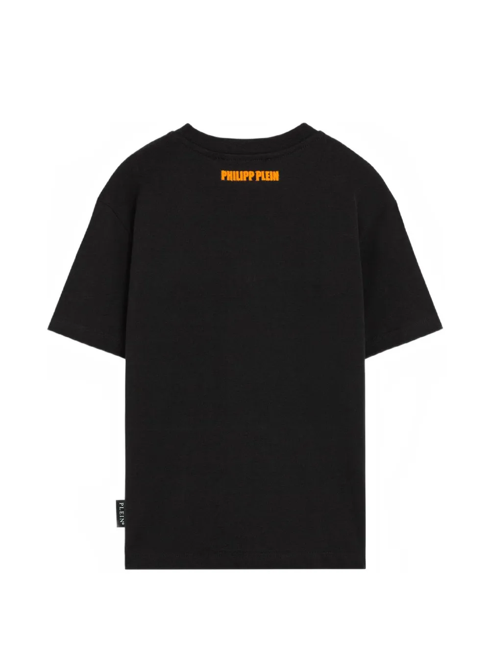 Philipp Plein Junior T-shirt met logo-applicatie Zwart